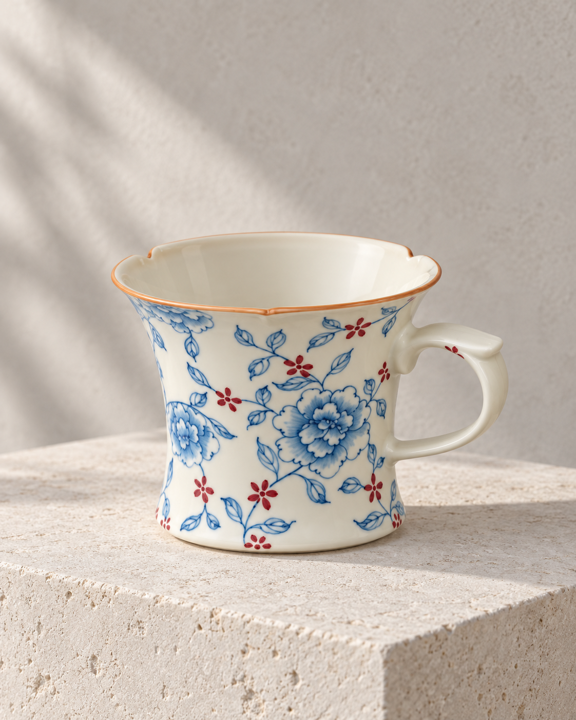 The Sky-Blue Peony Coffee Cup