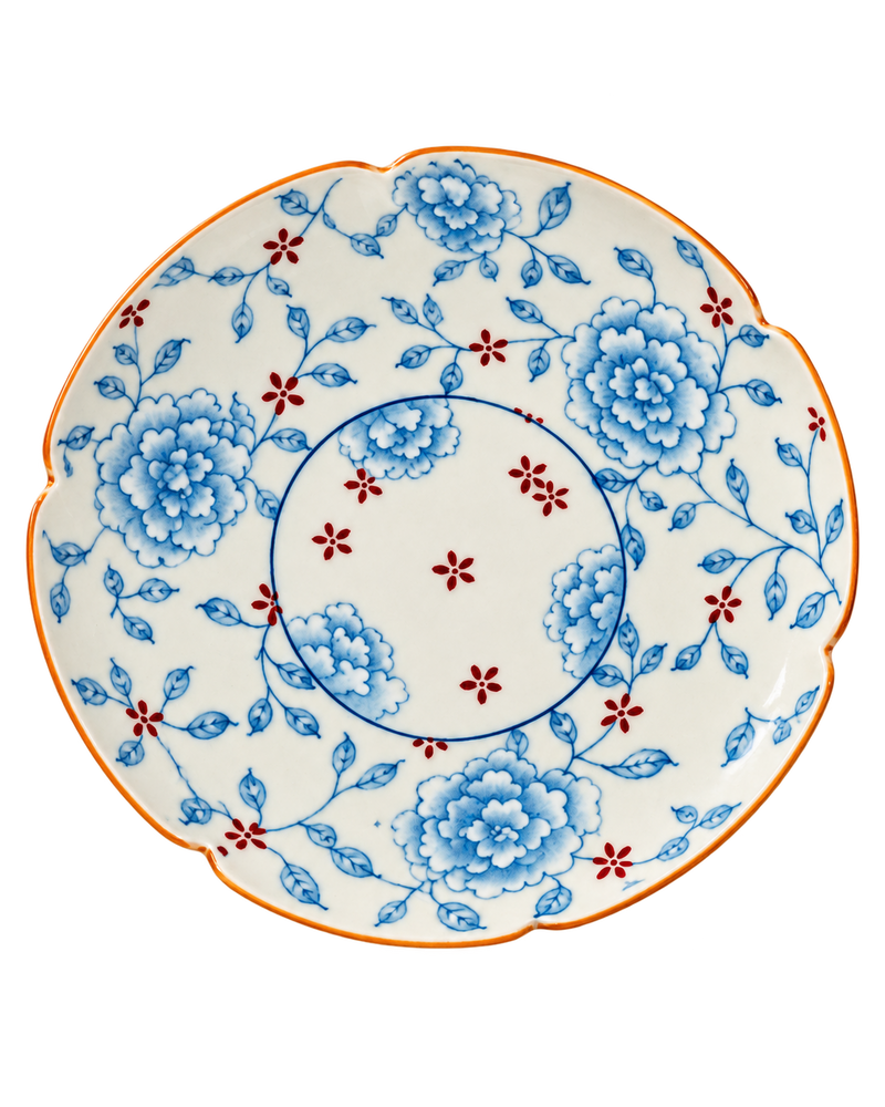 The Sky-Blue Peony Plate