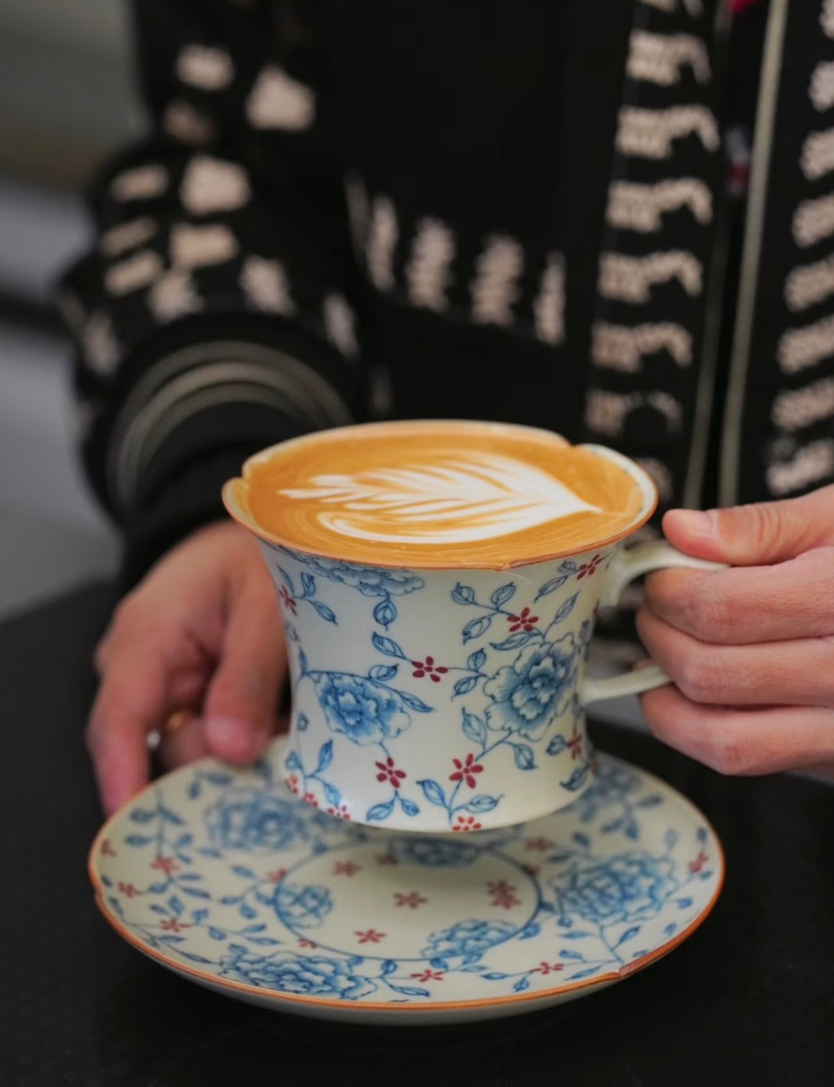 The Sky-Blue Peony Coffee Cup