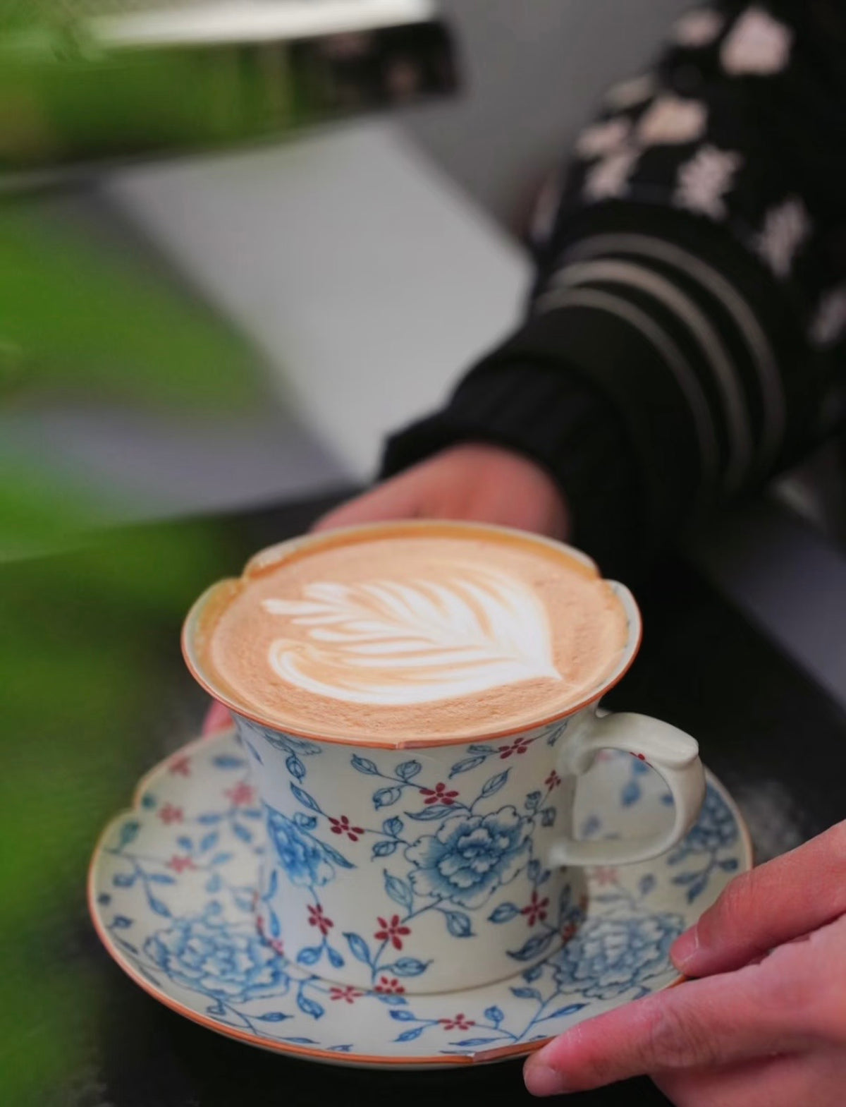 The Sky-Blue Peony Coffee Cup