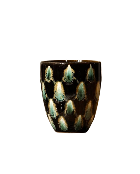 Wild Glaze ceramic espresso cup with expressive glaze finish
