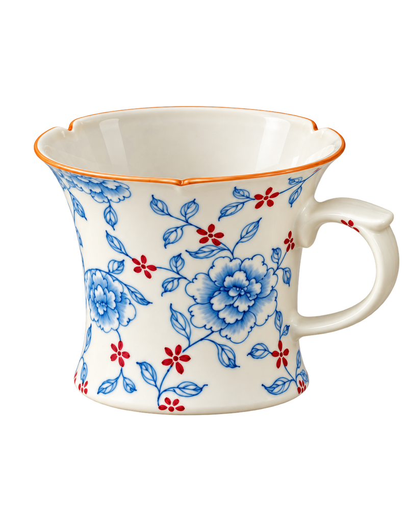 The Sky-Blue Peony Coffee Cup