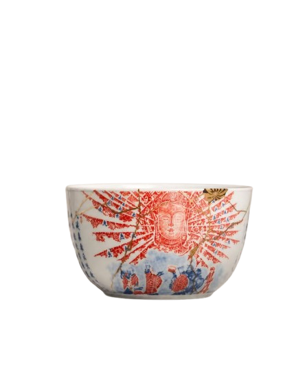 Hand-painted Pilgrimage porcelain bowl with narrative decoration