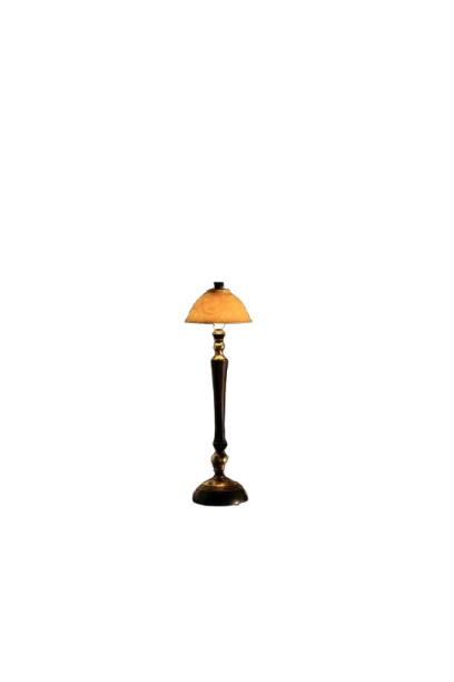 Golden-glazed Celestial Scroll porcelain lamp